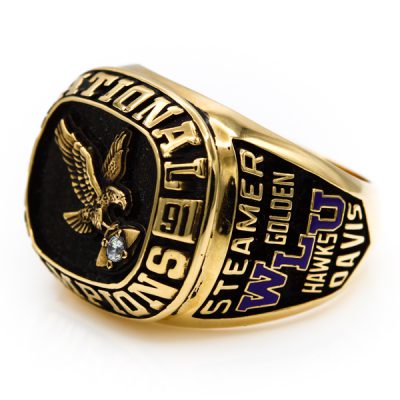10K Yellow Gold Men's VANIER CUP XXVII 1991 NATIONAL CHAMPIONSHIP Ring [OECR1051-12]