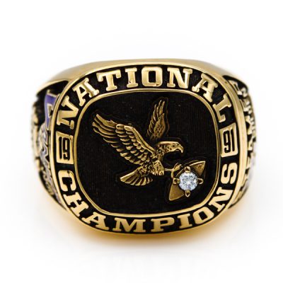 10K Yellow Gold Men's VANIER CUP XXVII 1991 NATIONAL CHAMPIONSHIP Ring [OECR1051-12]
