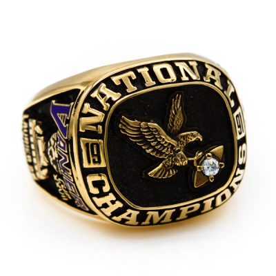 10K Yellow Gold Men's VANIER CUP XXVII 1991 NATIONAL CHAMPIONSHIP Ring [OECR1051-12]