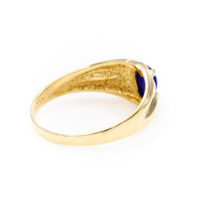 10K Yellow Gold Star Sapphire Signet Ring [OECR10100-12]
