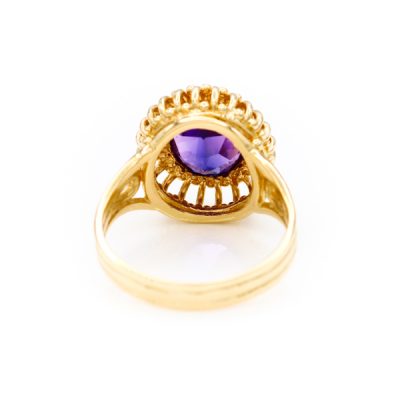 14K Yellow Gold Amethyst Amethyst Ring [OECR10101-12]