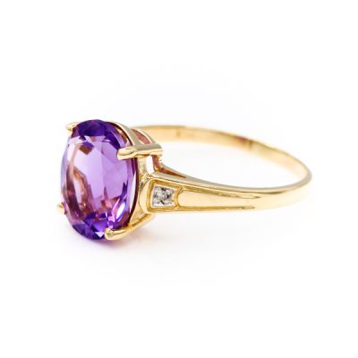 10K Yellow Gold Amethyst Ring [OECR10105-12]