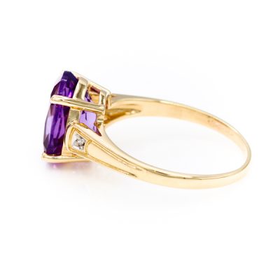 10K Yellow Gold Amethyst Ring [OECR10105-12]