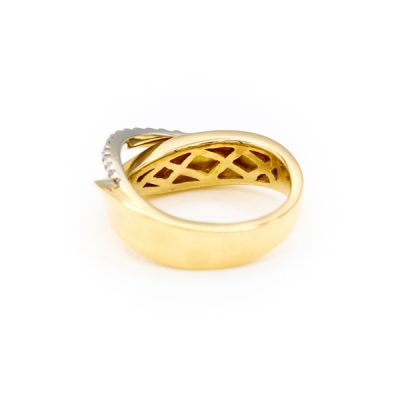 18K Yellow Gold 0.15TW SI1 G to H Diamond Band Ring [OECR10106-12]