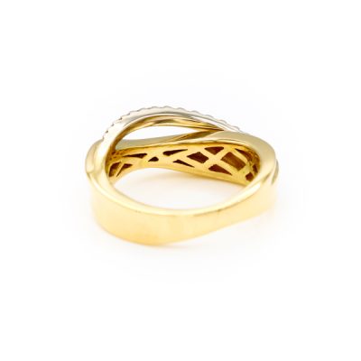 18K Yellow Gold 0.15TW SI1 G to H Diamond Band Ring [OECR10106-12]