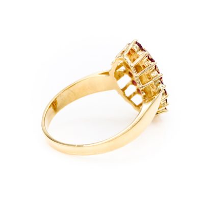 10K Yellow Gold Ruby Diamond Ring [OECR10107-12]