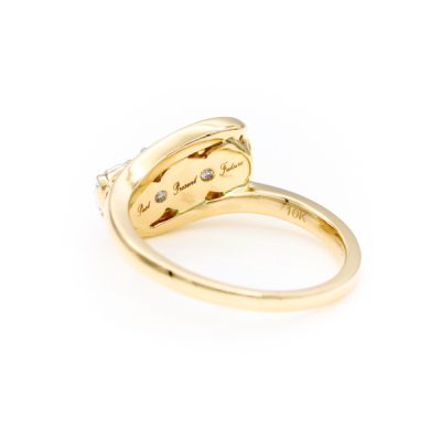 10K Two-Tone Gold 0.25TW I1 to I2 G to H Round Diamond Past Present Future Ring [OECR10108-12]