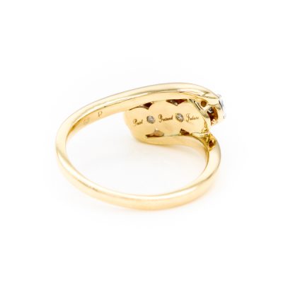 10K Two-Tone Gold 0.25TW I1 to I2 G to H Round Diamond Past Present Future Ring [OECR10108-12]