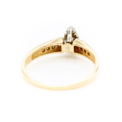 10K Yellow Gold 0.15TW SI1 G to H Round Diamond Ring [OECR10112-12]