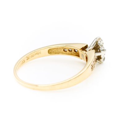 10K Yellow Gold 0.15TW SI1 G to H Round Diamond Ring [OECR10112-12]