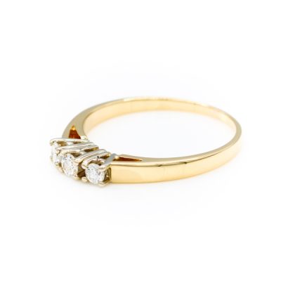 14K Two-Tone Gold 0.20TW SI1 G to H Round Diamond Band Ring [OECR10113-12]