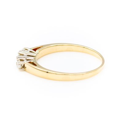 14K Two-Tone Gold 0.20TW SI1 G to H Round Diamond Band Ring [OECR10113-12]
