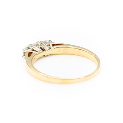 14K Two-Tone Gold 0.20TW SI1 G to H Round Diamond Band Ring [OECR10113-12]