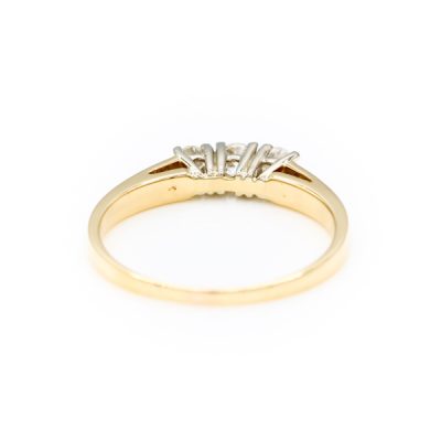 14K Two-Tone Gold 0.20TW SI1 G to H Round Diamond Band Ring [OECR10113-12]