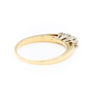 14K Two-Tone Gold 0.20TW SI1 G to H Round Diamond Band Ring [OECR10113-12]