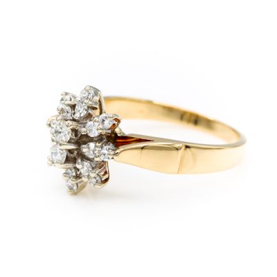 14K Two-Tone Gold 0.33TW SI1 G to H Round Diamond Ring [OECR10114-12]