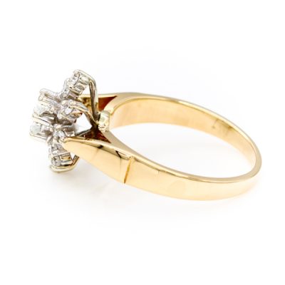14K Two-Tone Gold 0.33TW SI1 G to H Round Diamond Ring [OECR10114-12]
