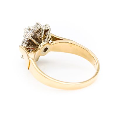 14K Two-Tone Gold 0.33TW SI1 G to H Round Diamond Ring [OECR10114-12]