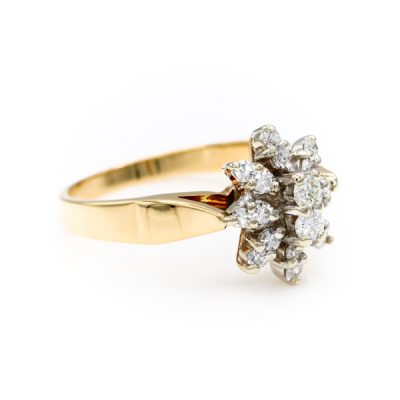 14K Two-Tone Gold 0.33TW SI1 G to H Round Diamond Ring [OECR10114-12]