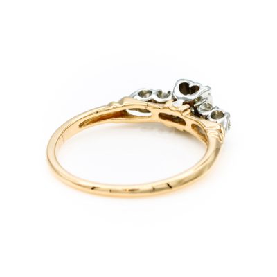 14-18K Two-Tone Gold 0.15CT VS2 G to H Round Diamond Ring [OECR10115-12]
