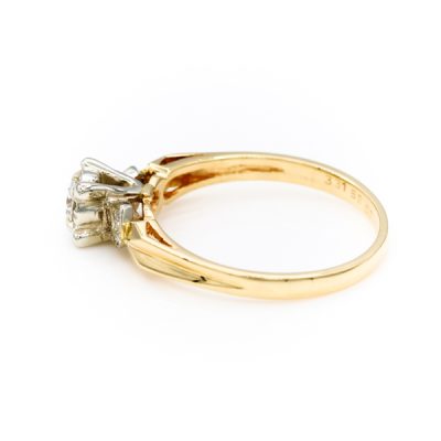 14K Yellow Gold 0.15CT VS2 I Round Diamond Ring [OECR10118-12]