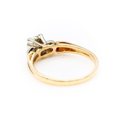 14K Yellow Gold 0.15CT VS2 I Round Diamond Ring [OECR10118-12]
