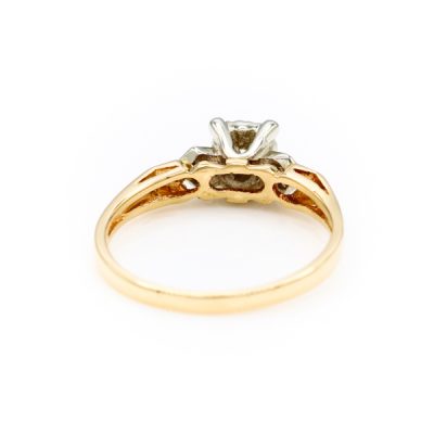 14K Yellow Gold 0.15CT VS2 I Round Diamond Ring [OECR10118-12]
