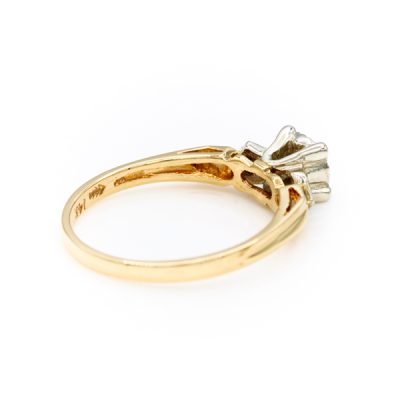 14K Yellow Gold 0.15CT VS2 I Round Diamond Ring [OECR10118-12]