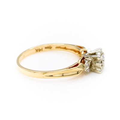 14K Yellow Gold 0.15CT VS2 I Round Diamond Ring [OECR10118-12]