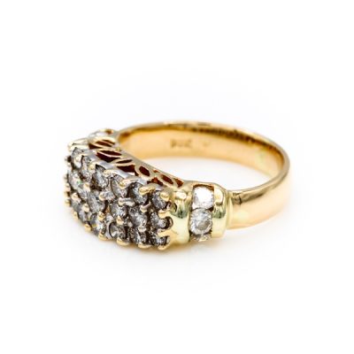 14K Yellow Gold 0.75TW I1 to I2 H to I Round Diamond Ring [OECR10119-12]