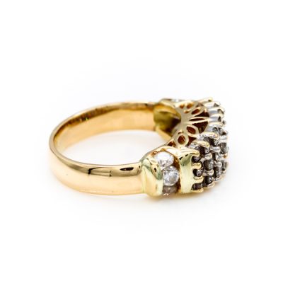 14K Yellow Gold 0.75TW I1 to I2 H to I Round Diamond Ring [OECR10119-12]
