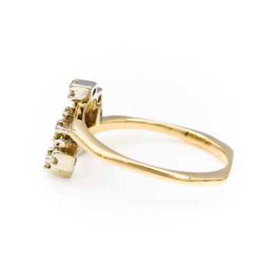 14K Yellow Gold 0.16TW VS2 H to I Round Diamond Ring [OECR10123-12]