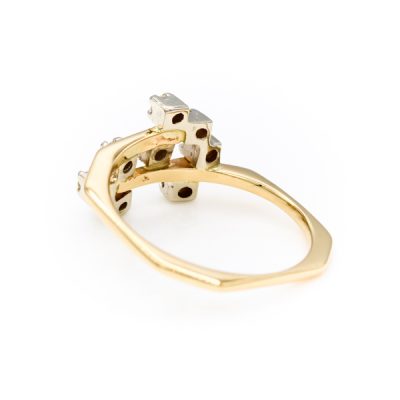 14K Yellow Gold 0.16TW VS2 H to I Round Diamond Ring [OECR10123-12]