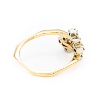 14K Yellow Gold 0.16TW VS2 H to I Round Diamond Ring [OECR10123-12]