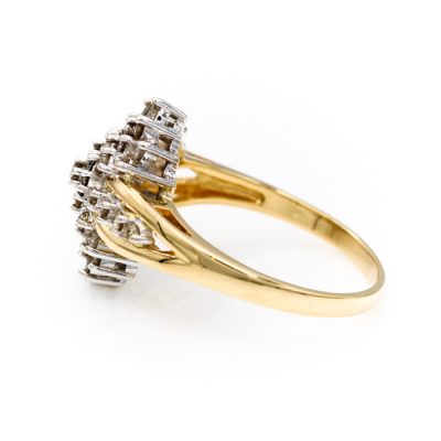14K Yellow Gold 1.0TW I2 H to I Round Diamond Ring [OECR10124-12]