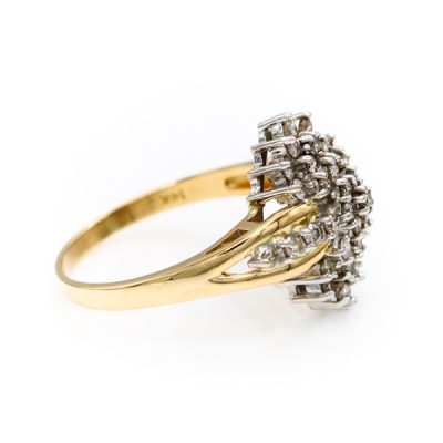 14K Yellow Gold 1.0TW I2 H to I Round Diamond Ring [OECR10124-12]
