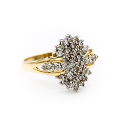 14K Yellow Gold 1.0TW I2 H to I Round Diamond Ring [OECR10124-12]