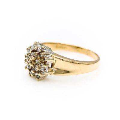 14K Yellow Gold 0.25TW SI2 to I2 H to I Single Cut Diamond Ring [OECR10125-12]