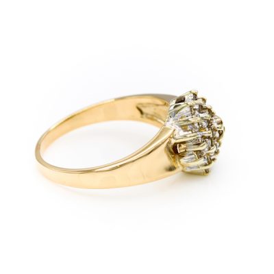 14K Yellow Gold 0.25TW SI2 to I2 H to I Single Cut Diamond Ring [OECR10125-12]
