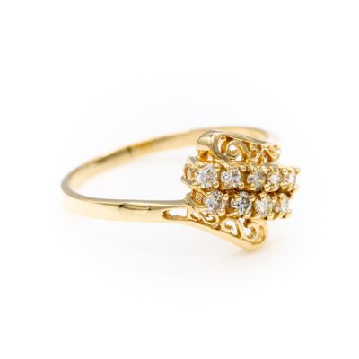 10K Yellow Gold 0.25TW SI2 to SI2 H to I Round Diamond Ring [OECR10126-12]