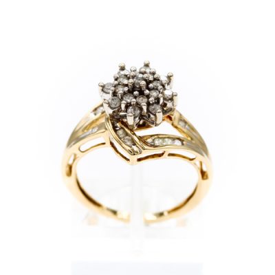10K Yellow Gold 0.50TW I2 H to I Round Diamond Ring [OECR10130-12]