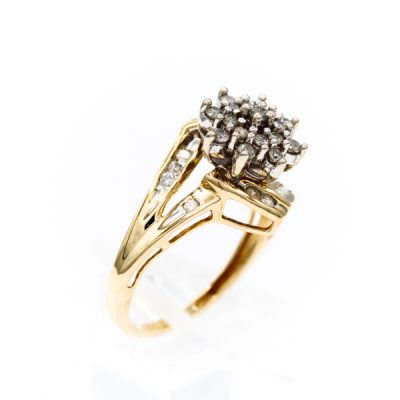 10K Yellow Gold 0.50TW I2 H to I Round Diamond Ring [OECR10130-12]