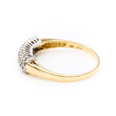 10K Two-Tone Gold 0.25TW I1 to I2 H to I Round Diamond Ring [OECR10131-12]