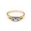 14K Two-Tone Gold 0.09CT 0.20TW SI2 G to H Round Diamond Ring [OECR10135-12]