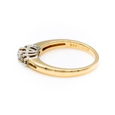 14K Two-Tone Gold 0.09CT 0.20TW SI2 G to H Round Diamond Ring [OECR10135-12]