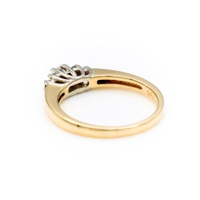 14K Two-Tone Gold 0.09CT 0.20TW SI2 G to H Round Diamond Ring [OECR10135-12]
