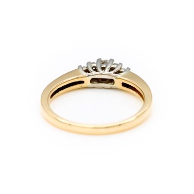 14K Two-Tone Gold 0.09CT 0.20TW SI2 G to H Round Diamond Ring [OECR10135-12]