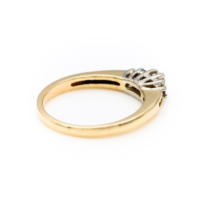 14K Two-Tone Gold 0.09CT 0.20TW SI2 G to H Round Diamond Ring [OECR10135-12]