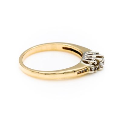 14K Two-Tone Gold 0.09CT 0.20TW SI2 G to H Round Diamond Ring [OECR10135-12]